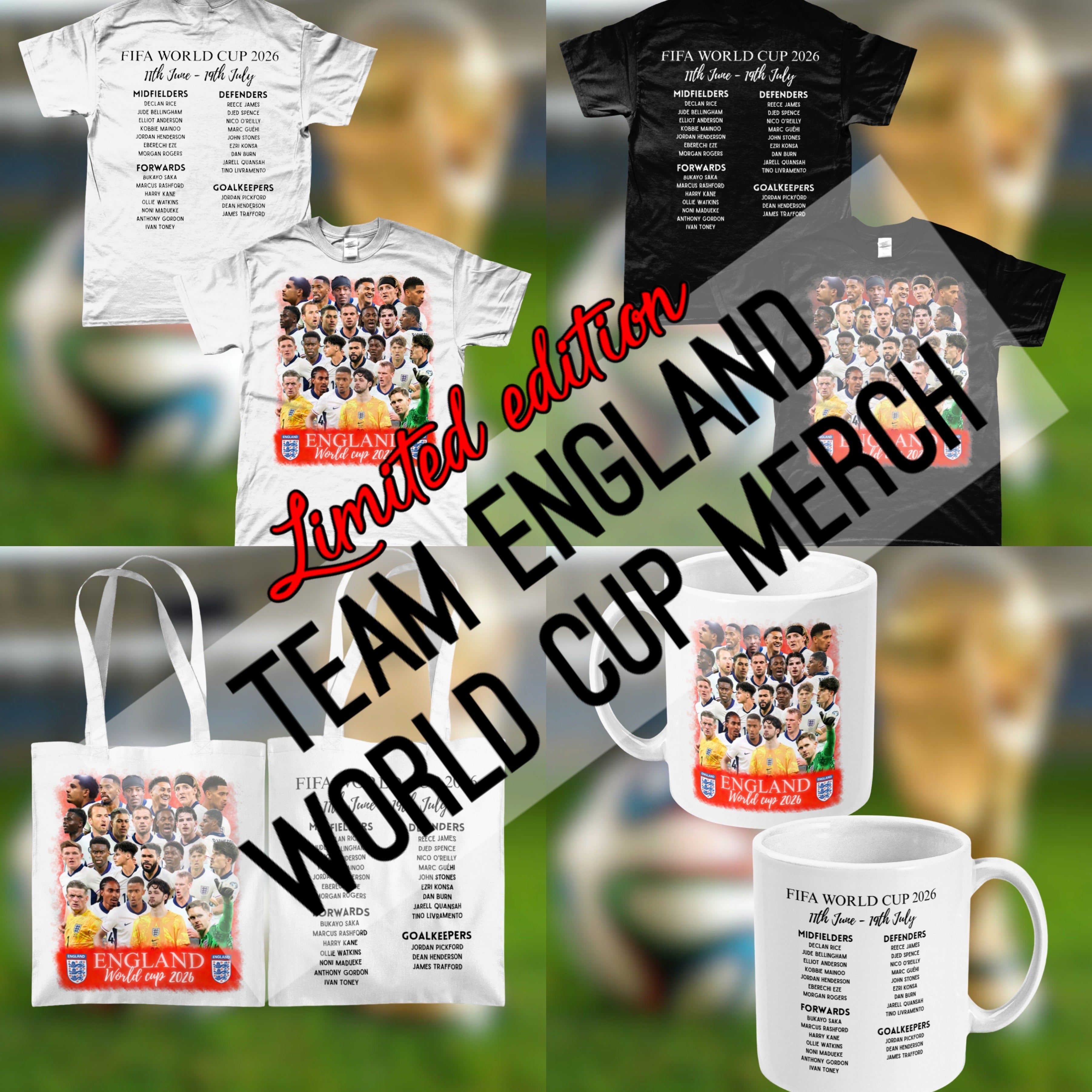 LIMITED EDITION Team England World Cup 2026