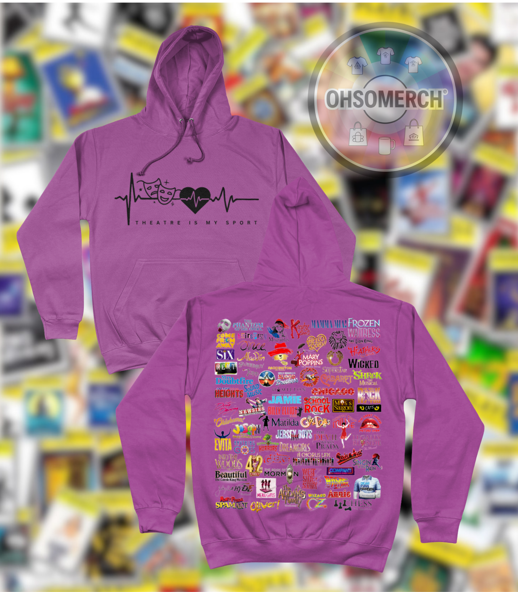 Theatre is my sport & logos HOODIE